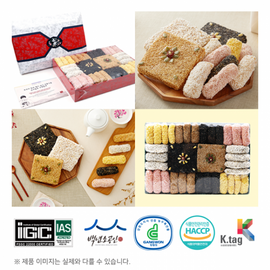 [Kyongdong Hangwa] Comprehensive Hangwa Korean paper gift set 3 (1.5kg)-Korean Snacks, Coffee Desserts, Thank You Gifts, Natural Ingredients, 100% Handmade-Made in Korea